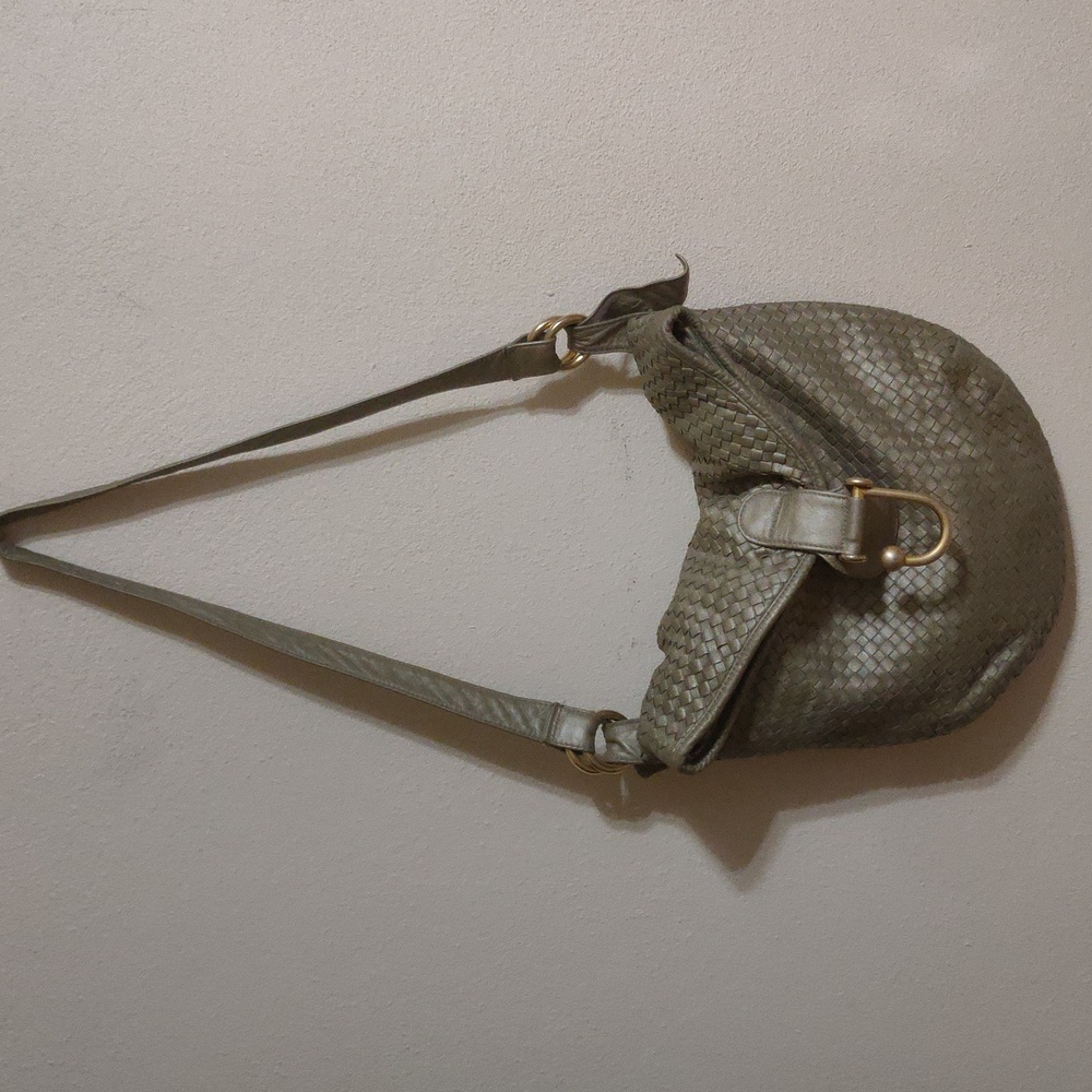 Vintage Woven Leather Shoulder Bag